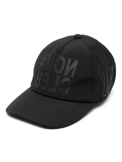 Moncler Logoed Hat In Black