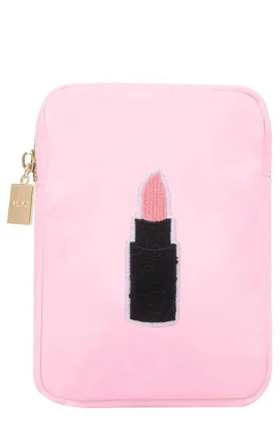 Bloc Bags Mini Lipstick Cosmetics Bag In Baby Pink