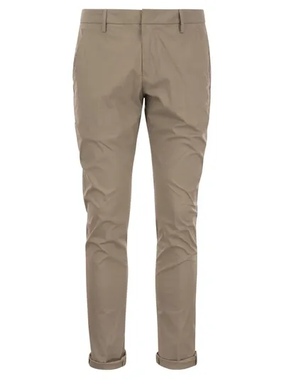 Dondup Mid-rise Slim-fit Chinos In Hazelnut