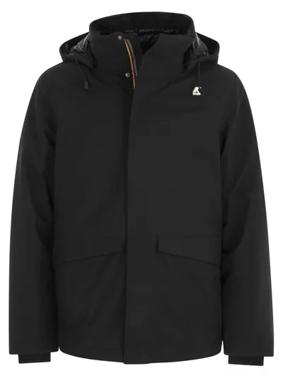 K-way Jackel Bonded Padded - Hooded Padded Jacket In Black