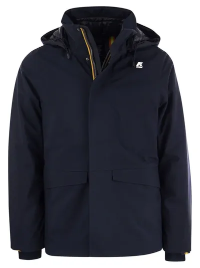 K-way Jackel Bonded Padded - Hooded Padded Jacket In Blue