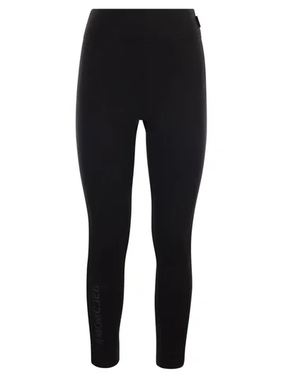 Moncler Grenoble Jersey Leggings In Black