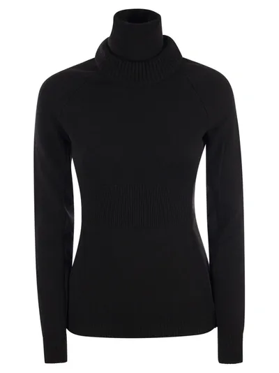 Moncler High Neck Sweater In Black