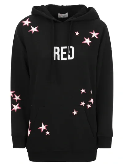 Red Valentino Jersey Sweatshirt In Black