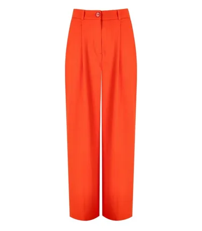 Essentiel Antwerp Employee Wide Leg Pants In Orange