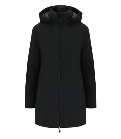 Save The Duck Rachel Parka Coat In Black