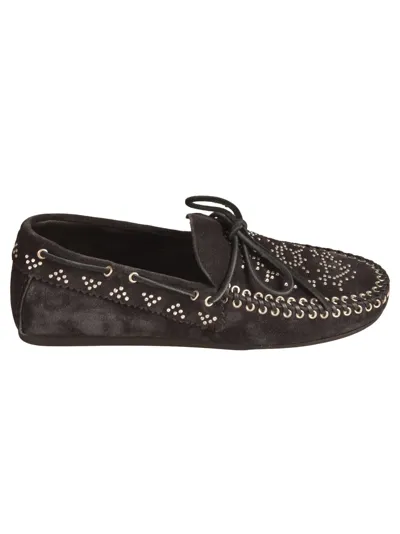 Isabel Marant Suede Soft Moca In Faded Black