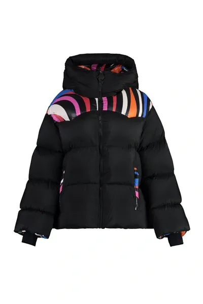 Pucci Tech Oversize Hood Puffer Ski Jacket In Black