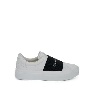 Givenchy City Court Elastic Band Sneakers In White