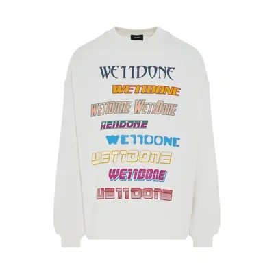 We11 Done White Graphic Sweatshirt