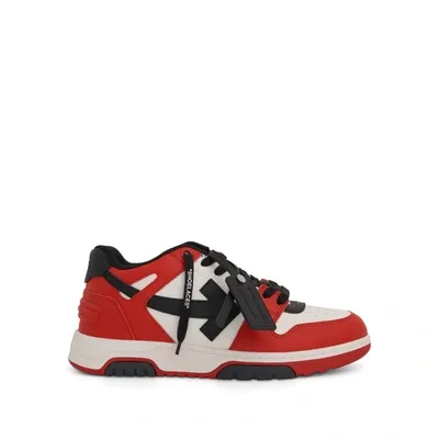 Off-white Out Of Office Calf Leather Sneaker In Red