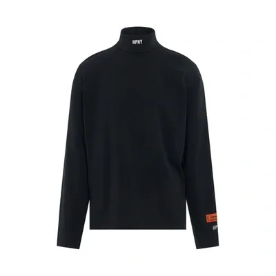 Heron Preston Hpny Embroidered Roll Neck In Black