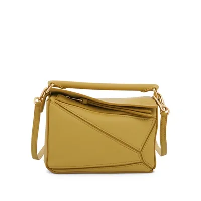 Loewe Mini Puzzle Bag In Brown