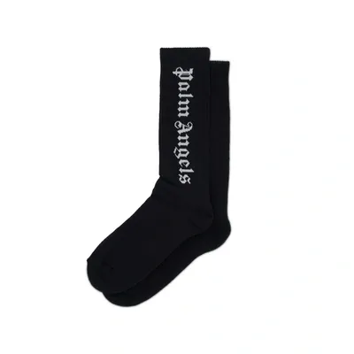 Palm Angels Classic Logo Socks In Black