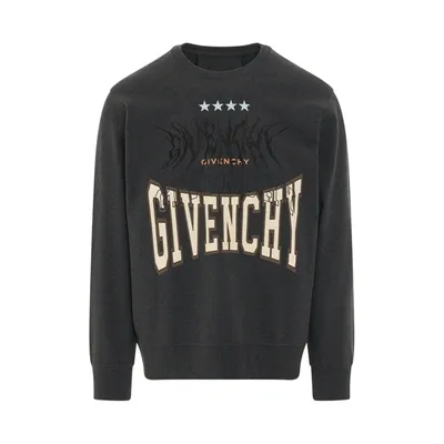 Givenchy Multilogo Dyed Sweatshirt In Black