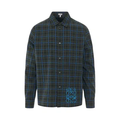 Loewe Anagram Stamp Check Shirt