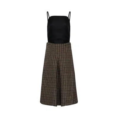 Maison Margiela Check Skirt Sleeveless Dress In Multi