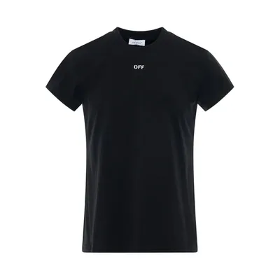 Off-white Off Stamp Shaped T-shirt In Black