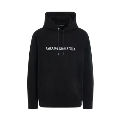 Mastermind Japan Rubbed Logo Hoodie In Black