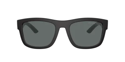 Prada Eyewear Square Frame Sunglasses In Dark Grey Polar