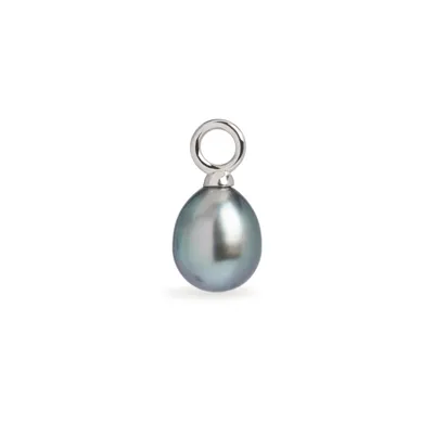 Olivia & Pearl Tahitian Pearl Charm In Tahi/pc/ss