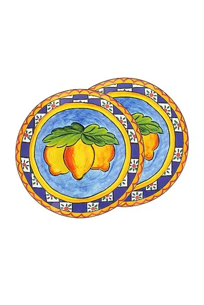 Dolce & Gabbana Casa Carretto Lemon Set Of 2 Bread Plates In N,a