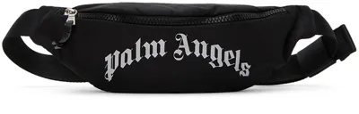 Palm Angels Logo-print Cotton Belt Bag In Black White