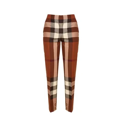 Burberry Wool Pants In Brown