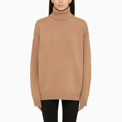 Dolce & Gabbana Turtleneck Knit Sweater In Brown