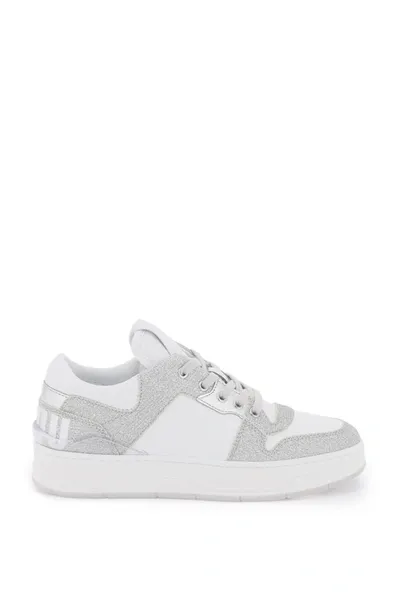 Jimmy Choo Logo Canvas Sneakers In Multicolor