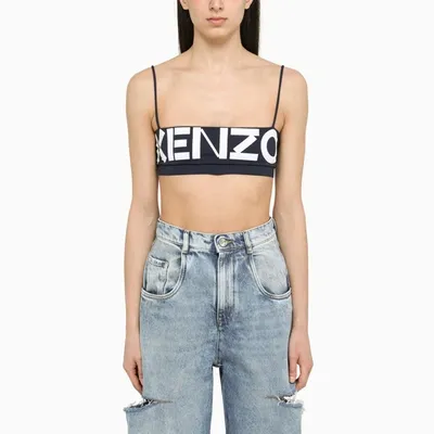 Kenzo Bandeau Top With Straps Dark Blue Womens In Midnight Blue