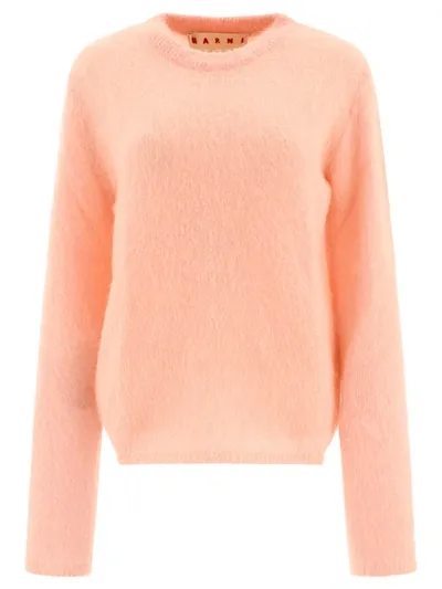 Marni Mohair And Wool Pullover In Pink