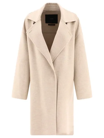 Max Mara Angel Coats Beige In Brown