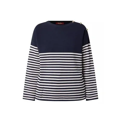 Max Mara Otranto Striped Sweater In Blue