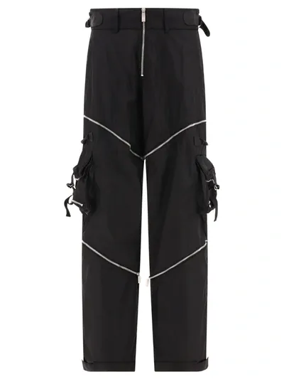 Off-white Zip Denim Cargo Pants In Black