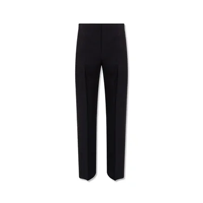 Ferragamo Salvatore  Cotton And Silk Pants In Black