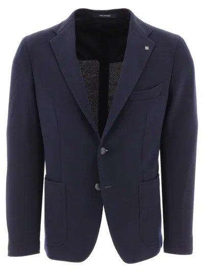 Tagliatore Single Breasted Blazer In Navy