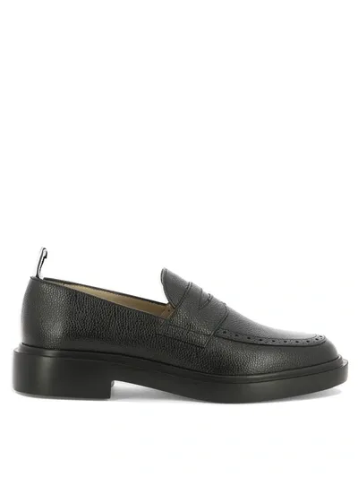 Thom Browne Black Leather Penny Loafers