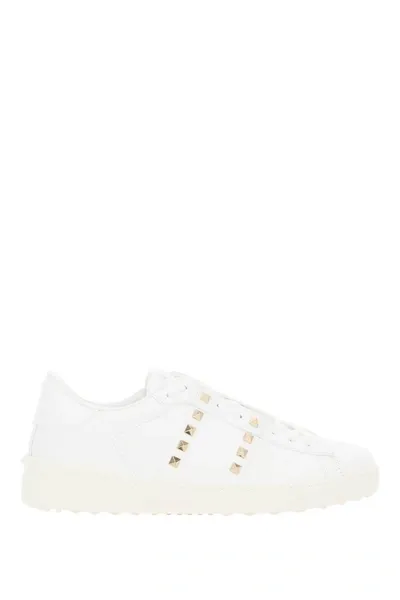 Valentino Garavani Open Rockstud Untitled Sneaker In White