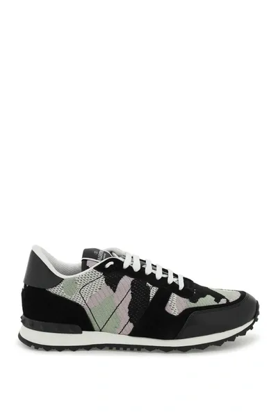 Valentino Garavani Camouflage Rockrunner Lace In Multi