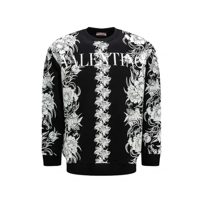 Valentino Flowers Daisyland Sweatshirt In Black