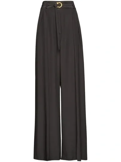 Ferragamo Trousers In Black