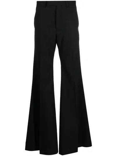 Rick Owens Wide Astaires Pants In Black Wool