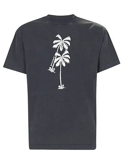 Palm Angels X Tessabit Palm Cotton T-shirt In Black