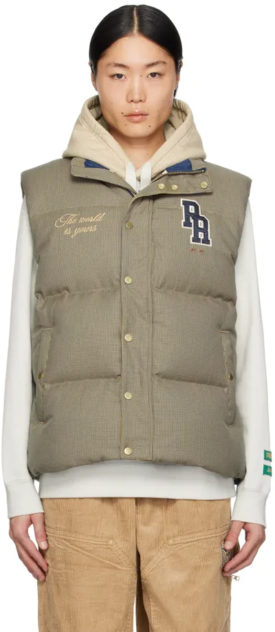 Rhude Beige & Blue Puma Edition Down Vest In 620887