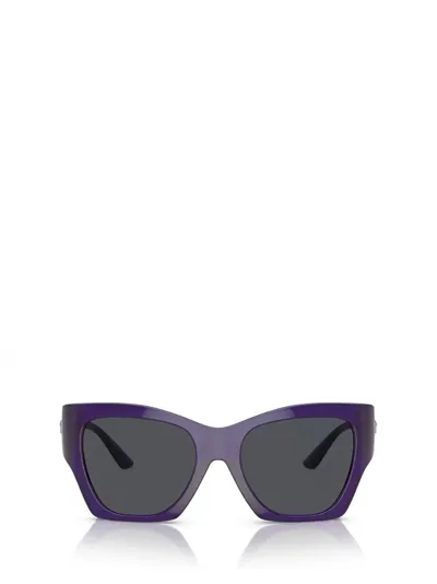 Versace Eyewear Irregular In Transparent Purple