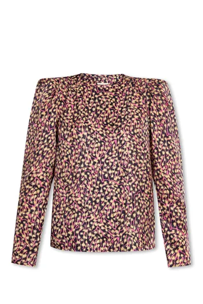 Isabel Marant Lensy Motif Printed Blouse In Multi