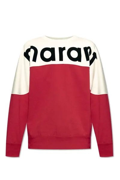 Isabel Marant Howley Logo Printed Crewneck Sweatshirt In Multi