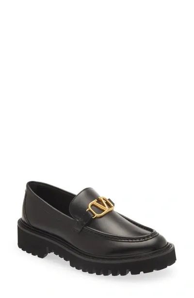 Valentino Garavani Vlogo Signature Loafer In 0no Nero