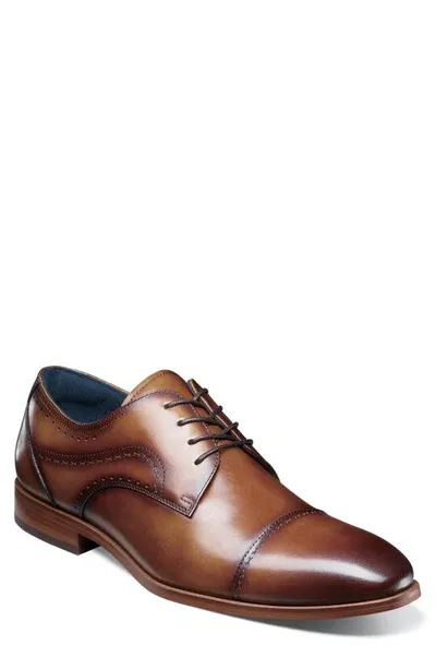 Stacy Adams Bryant Cap Toe Oxford In Tan